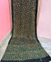 Green Color Mirror Work Modal Silk Dupatta