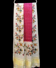 White Multi Color Printed Modal Silk Dupatta