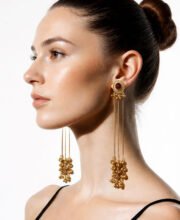 Gold Polish Kashmiri Earrings