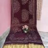 Wine Color Bandhni Printed Gajji Silk Saree