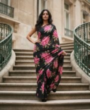 Black Color Georgette Saree