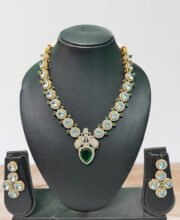 Gold Polish Stone Necklace Set