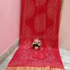 Red Color Bandhni Printed Gajji Silk Saree