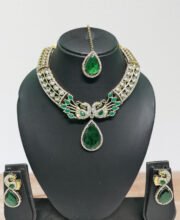 Kundan Necklace Set With Maang Tikka