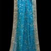 Turquoise Blue Color Embroidered Net Dupatta