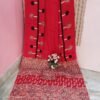 Red Color Ajrakh Printed Modal Silk Saree