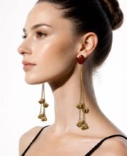 Gold Polish Kashmiri Earrings