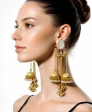 Gold Polish Kashmiri Jhumka