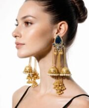 Gold Polish Kashmiri Jhumka