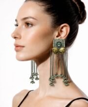 Dual Tone Multilayer Earrings