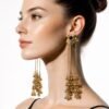 Gold Polish Kashmiri Earrings