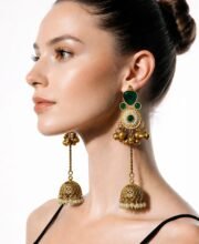 Gold Polish Kashmiri Jhumka