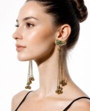 Gold Polish Kashmiri Earrings