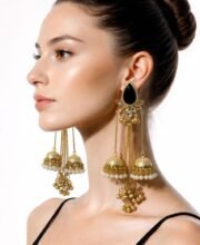 Gold Polish Kashmiri Jhumka