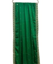 Green Color Chinon Silk Dupatta