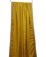 Yellow Color Chinon Silk Dupatta