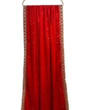 Red Color Chinon Silk Dupatta