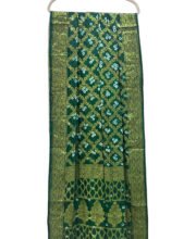 Green Bandhni Printed Benarasi Dupatta