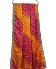 Multi Color Bandhni Printed Chinon Silk Dupatta