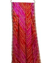 Multi Color Bandhni Printed Chinon Silk Dupatta