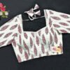 White Color Cotton Printed Blouse