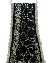 Black Georgette Embroidered Dupatta