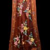 Rust Multi Color Hand Painted Organza Dupatta