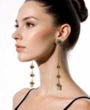 Gold Polish Kashmiri Earrings