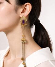 Gold Polish Kashmiri Jhumka