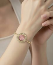 Pink Studded Stone Bracelet