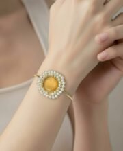 Yellow Studded Stone Bracelet