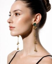 Gold Polish Kashmiri Earrings