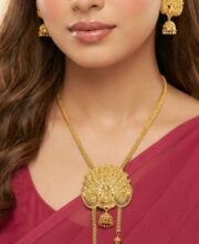 Gold Polish Long Pendant Set