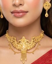 Gold Polish Choker Set