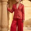 Red Color Brocade Jacket
